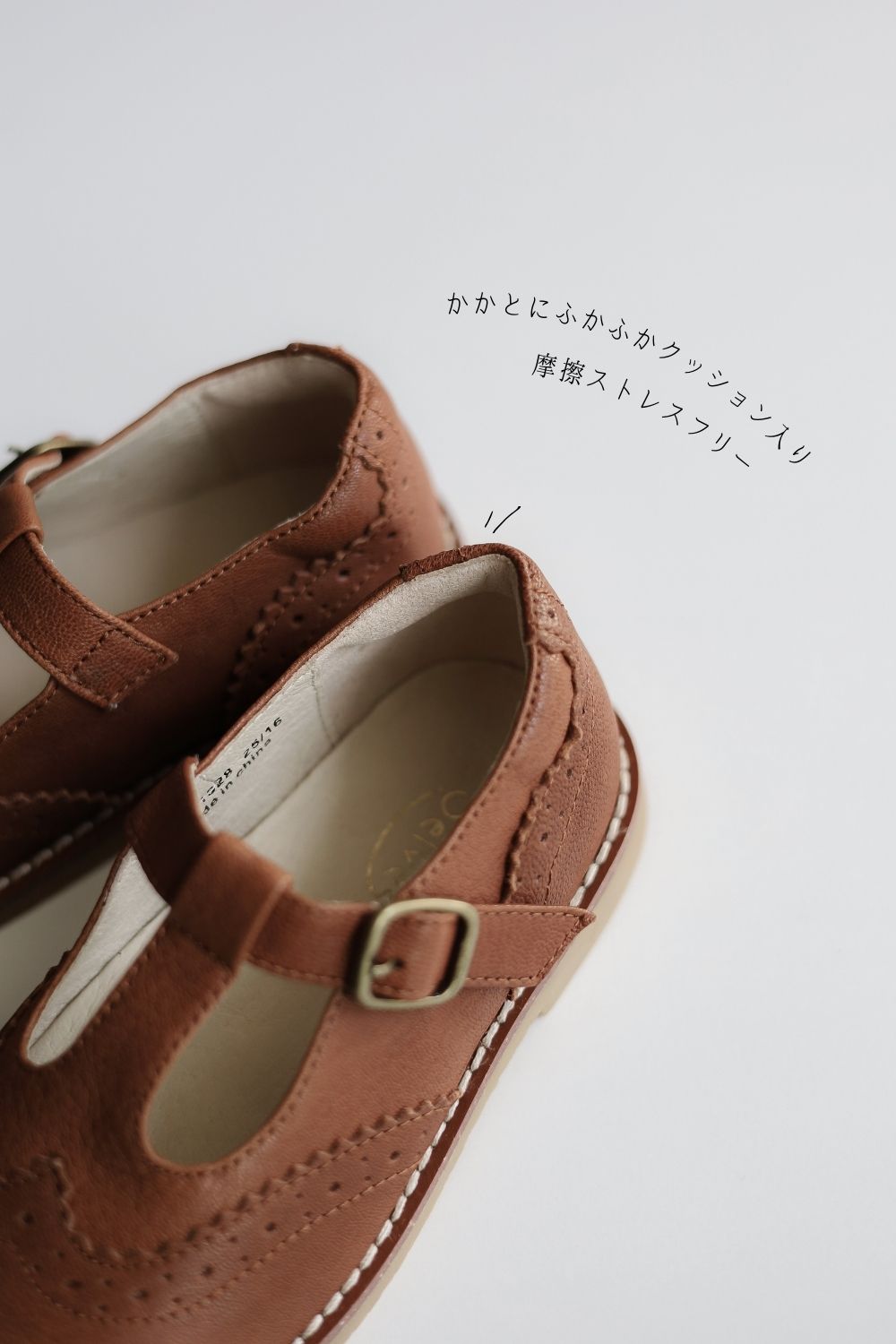 ウィングチップストラップ革靴 ウイングチップストラップシューズ （フラットシューズ）｜ing